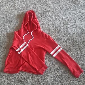 On Fire Red Cropped Sweater